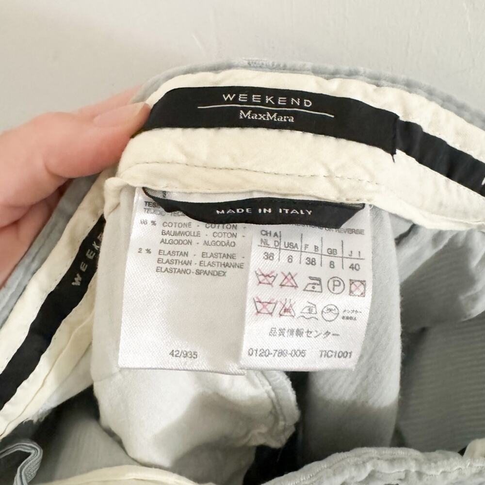 Maxmara Weekend Blue Corduroy Straight Trouser Pants US 6 - Picture 6 of 6